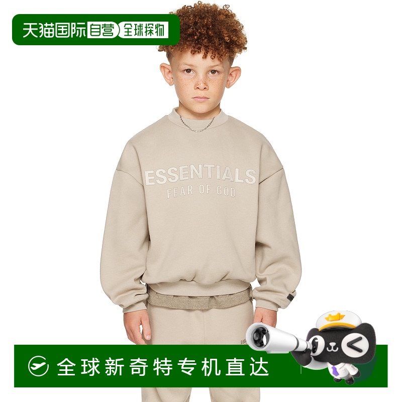 1h可退 香港直邮Essentials 男士 灰褐色 Fleece Crewneck 儿童套