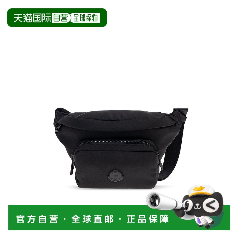 1h可退 香港直邮Moncler 盟可睐 男士 標誌貼片拉鍊腰包 K209A5M0