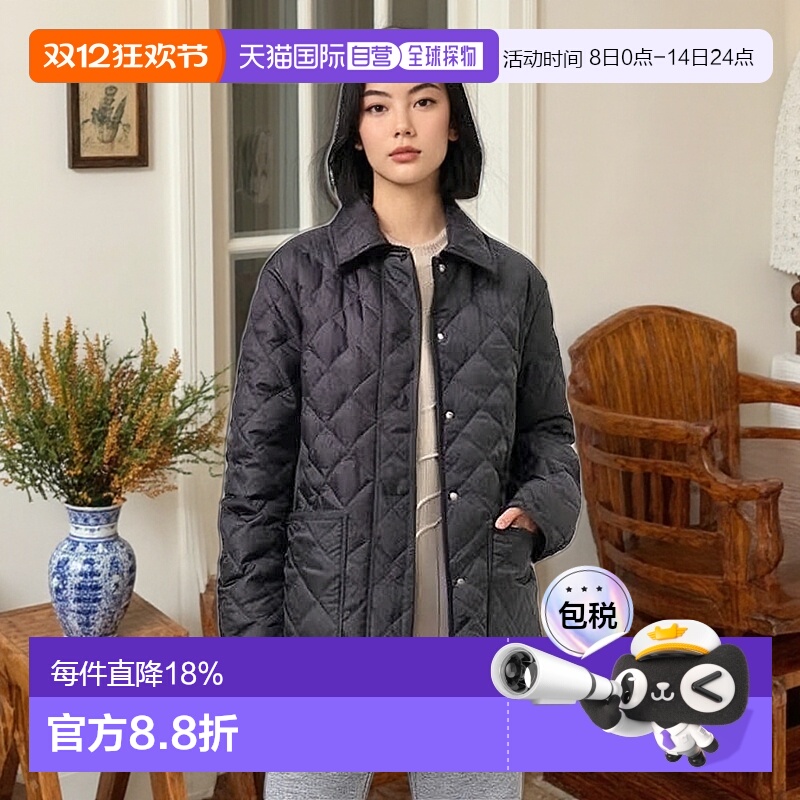 欧洲直邮自营BURBERRY博柏利舒适日常单排扣翻领棉服外套男女款