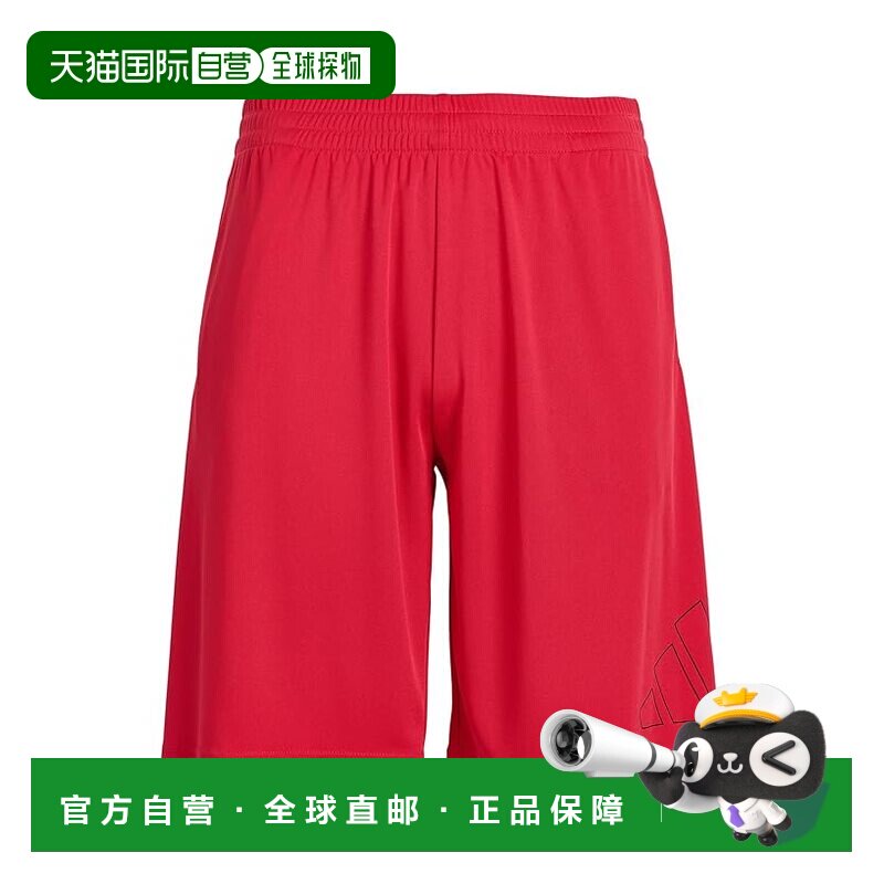 香港直邮adidas 阿迪达斯 男童 基础款大号徽标短裤(大童)童装
