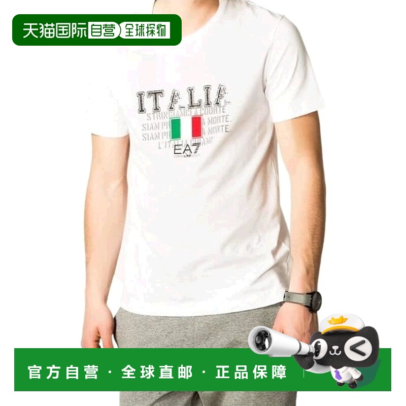 香港直邮EA7 Emporio Armani 徽标圆领短袖T恤 2735334P206阿玛尼
