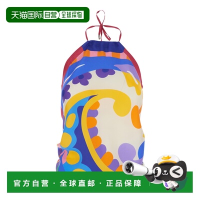 1h可退 香港直邮Etro 艾特罗 女士 多色真丝无袖全幅佩斯利图案上