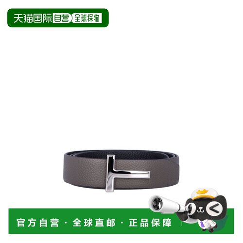 香港直邮TOM FORD 男士腰带 TB224LCL236STNE AW2026 灰色 T 字形