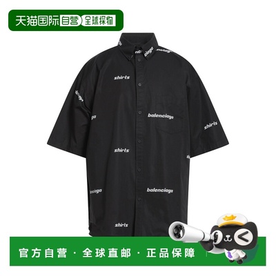 香港直邮Balenciaga 巴黎世家 男士 花纹衬衫 black黑色 舒适时尚