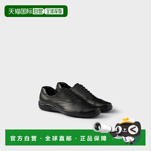 黑色小牛皮系带皮鞋 自营欧洲直邮Prada普拉达 Toblach系列男士