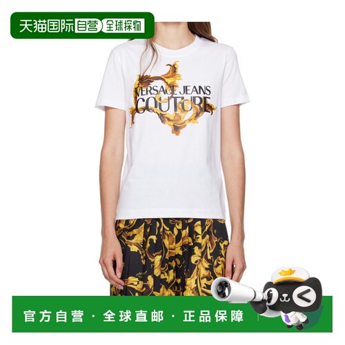 香港直邮VERSACE JEANS 女士T恤 79HAHE06CJ00EG03 支付后1h可退
