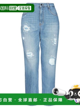 1h可退 香港直邮moschino 爱莫斯奇诺 女士 直筒裤 blue蓝色 舒适