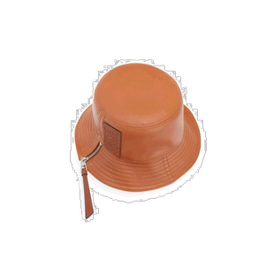 香港直发LOEWE罗意威棕色皮质拉链渔夫帽子时尚潮流11210010