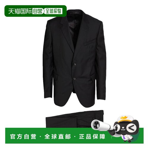 1h可退 香港直邮Lanvin 朗雯 男士 西服 black黑色 舒适时尚西装