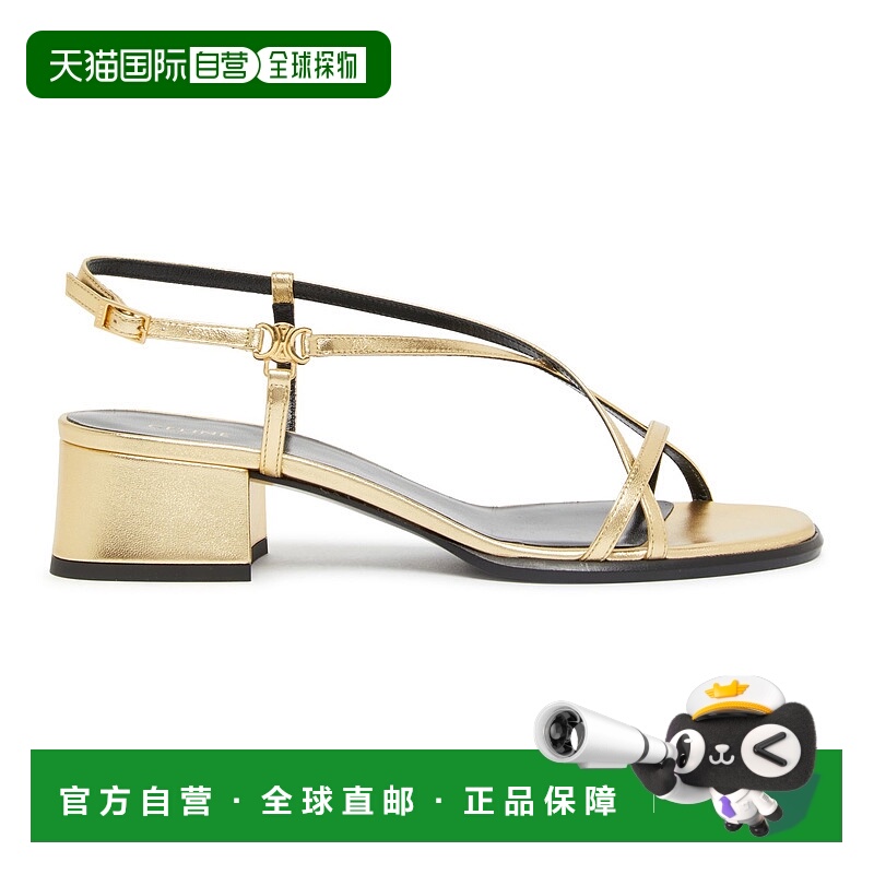 1h可退 香港直邮Celine 思琳 女士 Clemence层压羊皮革条带凉鞋 N