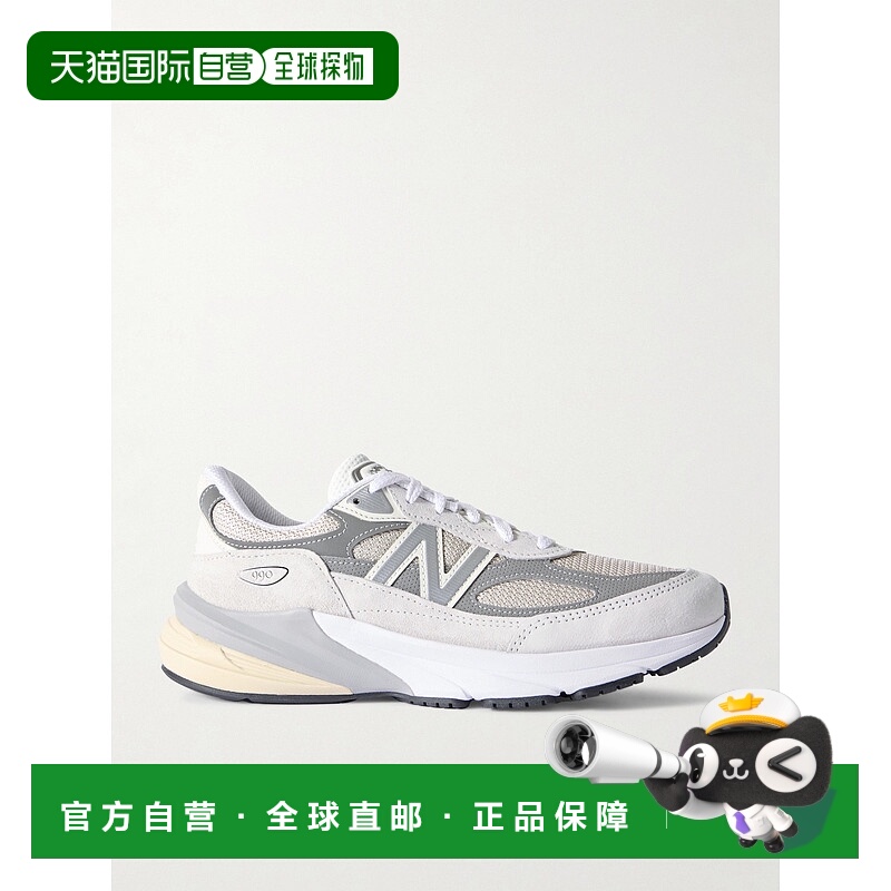 1h可退 香港直邮New Balance  男士 990v6 皮革边绒面革网纱运动
