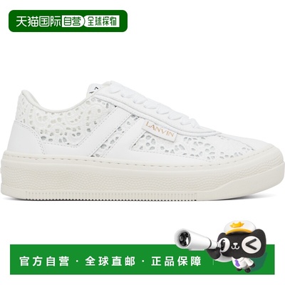 1h可退 香港直邮Lanvin 朗雯 女士 灰白色 Cash 运动鞋 FUSKLK09D