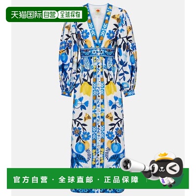1h可退 香港直邮FARM RIO 女士 花朵棉质长款连衣裙 34791825162