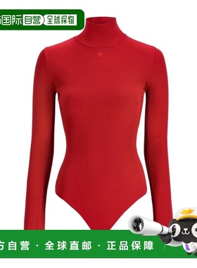 1h可退 香港直邮Courreges 小高领罗纹连体衣 425MBD165FI0001