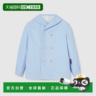 带织带条纹运动外套童装 儿童棉质夹克 古驰 欧洲直邮Gucci