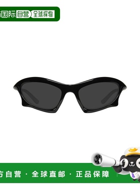 自营欧洲直邮Balenciaga巴黎世家 Bat男士黑色聚酰胺矩形太阳眼镜