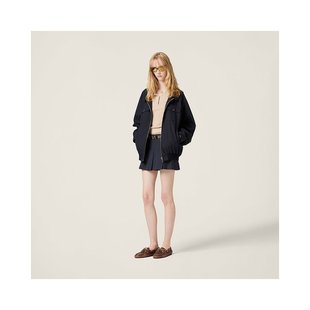 欧洲直邮MIU MIU 2025新品 棉质针织polo衫
