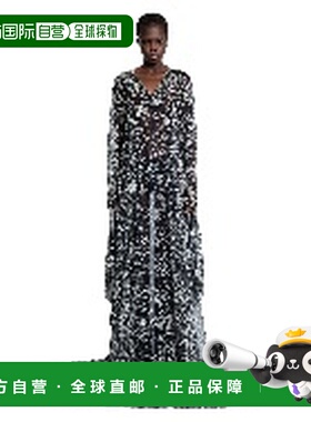 1h可退 香港直邮rick owens 瑞克 欧文斯 女士 V领长袖连衣裙 RO0