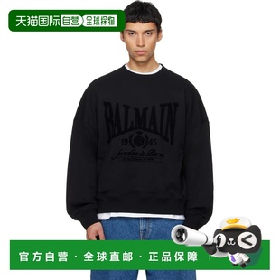 男士 巴尔曼 黑色 Printed 套头 1h可退 Cotton 香港直邮Balmain
