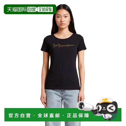 1h可退 香港直邮EA7 女士T恤 7W000978AF10373UC001 SS2026 黑色