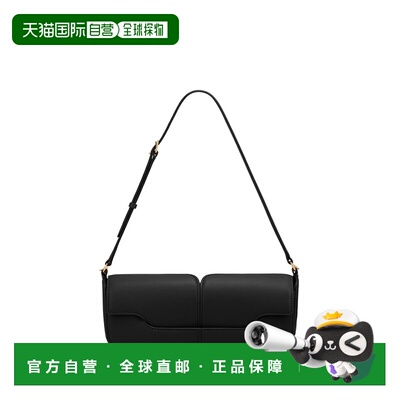 自营欧洲直邮POLENE Osmo女士黑色小牛皮单肩包