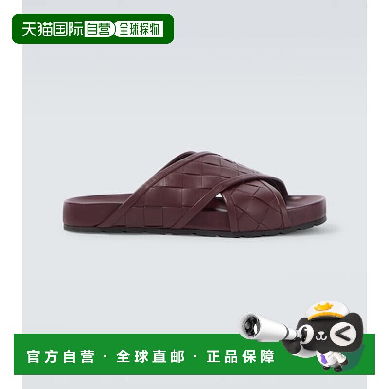 1h可退香港直邮Bottega Veneta 葆蝶家 男士 Tarik 皮质编织拖鞋图片