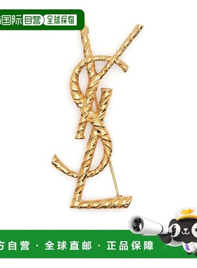 1h可退 香港直邮Saint Laurent 圣罗兰 女士 字母胸针 840195Y150