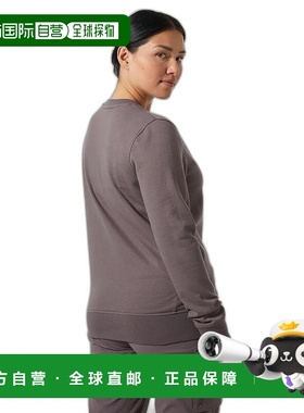 自营欧洲直邮Helly Hansen 女士灰紫色棉Nord图案运动衫海丽汉森