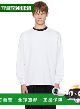 1h可退 香港直邮AURALEE 男士 白色 Luster Plaiting 长袖 T 恤 A