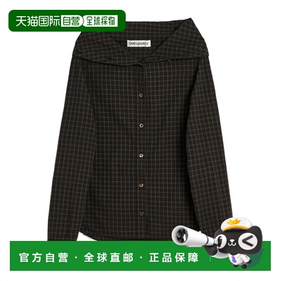 香港直邮OUR LEGACY 女士衬衫 W4252KB AW2025 黑色 格纹衬衫
