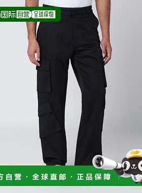 香港直邮Represent 男士 黑色棉质工装休闲裤裤子 MLM100096CO01