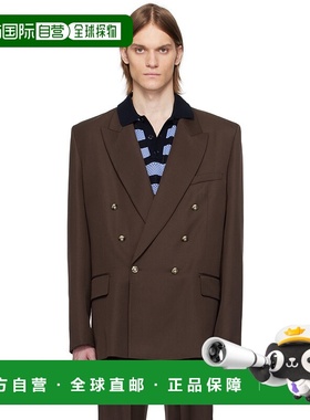 1小时内可退 香港直邮Casablanca 男士 棕色 Wool Double Breaste