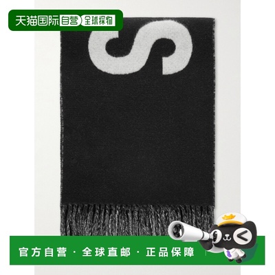 1h可退 香港直邮Jacquemus 男士 Logo嵌花流苏羊毛围巾 22HACU004