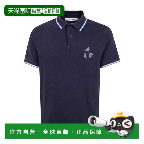 香港直邮Barbour 男士POLO衫 MML1555NY74 AW2025 蓝色 barbour x