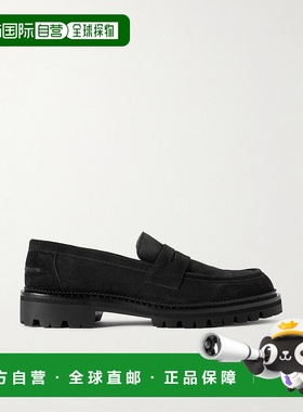 香港直邮Mr P. 男士 Jacques 绒面革乐福鞋 MPF242043OFFBLACK