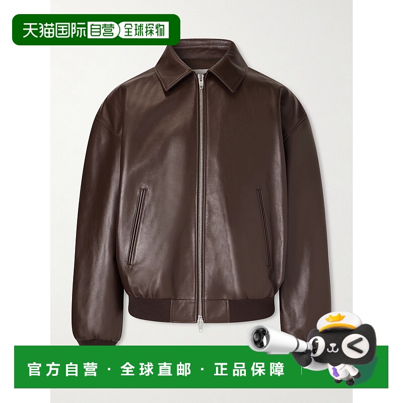 1h可退 香港直邮Celine 思琳 男士 皮革宽身束腰夹克 RV14D599E