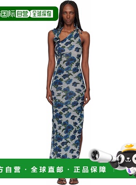 1h可退 香港直邮Coperni 女士 海军蓝 Flower 连衣裙 COPR44F5032