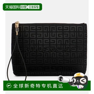 女士 1h可退 紀(jì)梵希 香港直郵Givenchy 刺繡皮革飾邊帆布小包