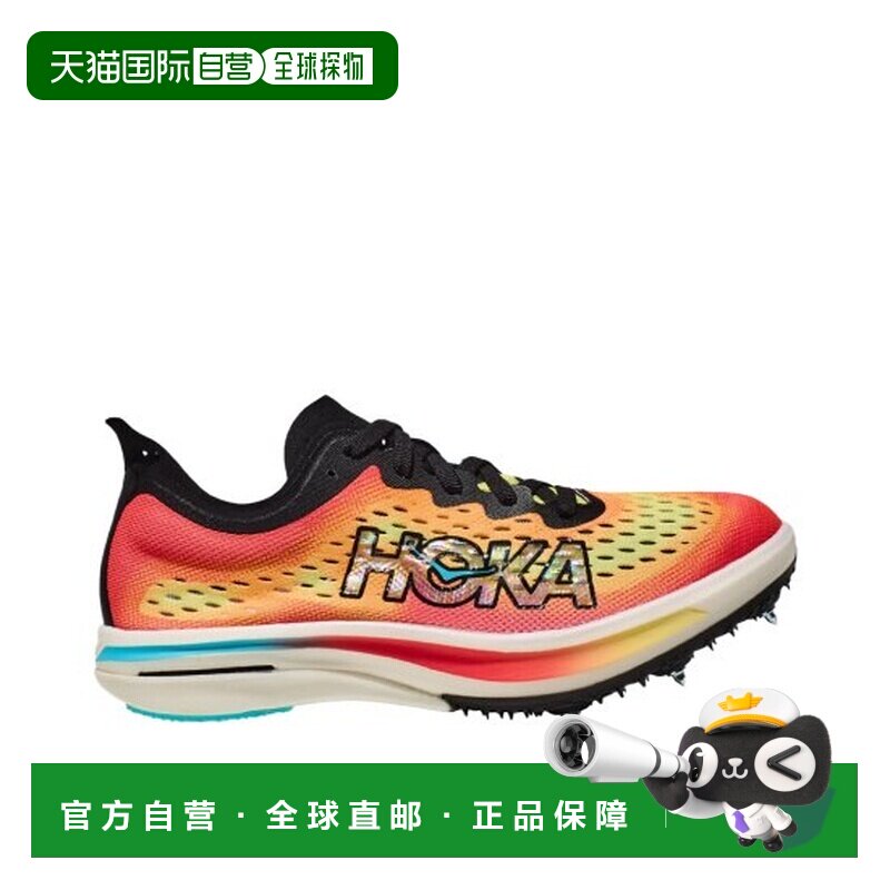 自营欧洲直邮HOKA CIELO红色/黄色网布长跑钉鞋男女通用跑鞋
