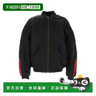 香港直邮Adidas 男士 by Willy Chavarria 黑色尼龙宽松款短夹克