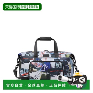 自营欧洲直邮Tumi途明 黑色聚酯纤维涂鸦印花旅行包 Alpha男士