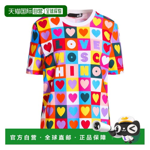 1h可退 香港直邮moschino 爱莫斯奇诺 女士 T恤 orange橙色 舒适