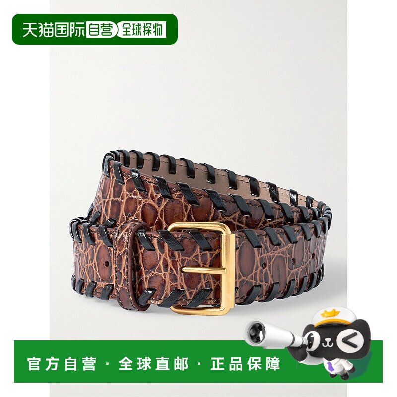1h可退 香港直邮Dries Van Noten 德赖斯 范诺顿 女士 鳄鱼纹皮带