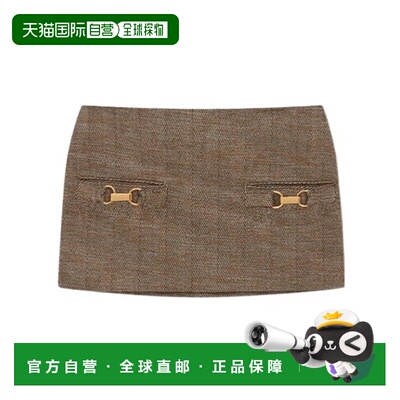 香港直邮Stella McCartney 饰扣中腰半身裙 6301133EJ701短裙