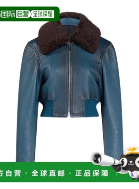 1h可退 香港直邮Alaia 长袖皮夹克 AA9V1237X102C