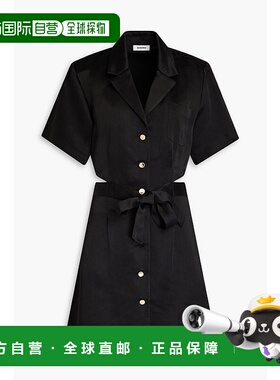 香港直邮Sandro 女士 剪口山东绸迷你衬衫式连衣裙 SFPRO02723