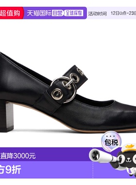 香港直邮aeyde 女士 黑色 Lina Eyelet 玛丽珍鞋 A11PU0661001001
