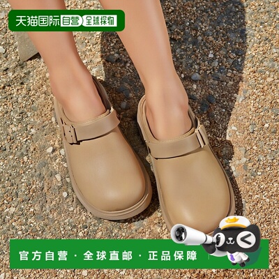 自营欧洲直邮UGG Goldenstar女士浅棕色木屐厚底拖鞋半拖鞋