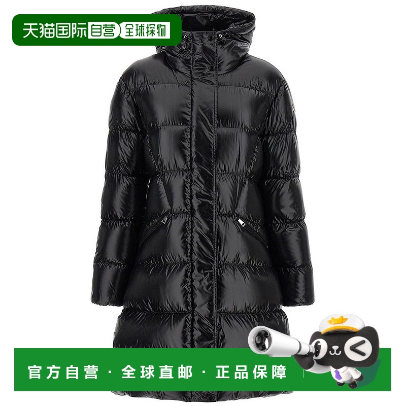 1h可退 香港直邮Moncler 盟可睐 女士 Bellevue 漏斗領連帽大衣 K