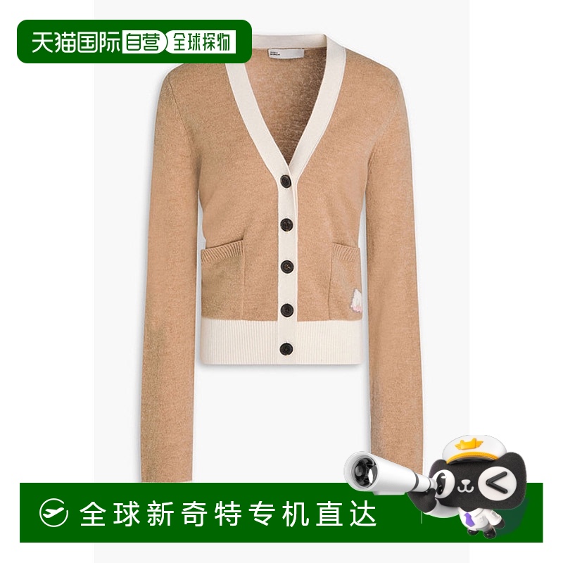 1h可退 香港直邮Tory Burch 托里 伯奇 女士 Two-tone 羊毛针织开